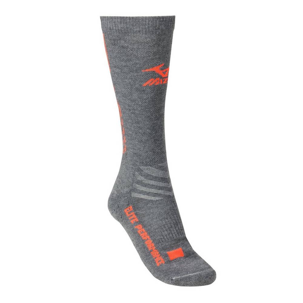 Mens Mizuno Legacy Crew Volleyball Socks Red Grey/Orange Philippines (LAZVWC487)